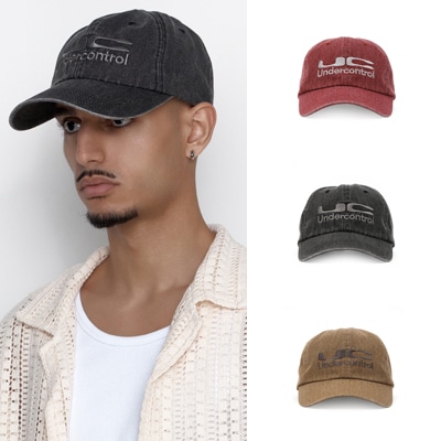 UNDERCONTROL正規品 UC / BIO WASHED B B / OX 3COLOR 男女共用 ウォッシング コットン ビンテージ ベースボールキャップ
