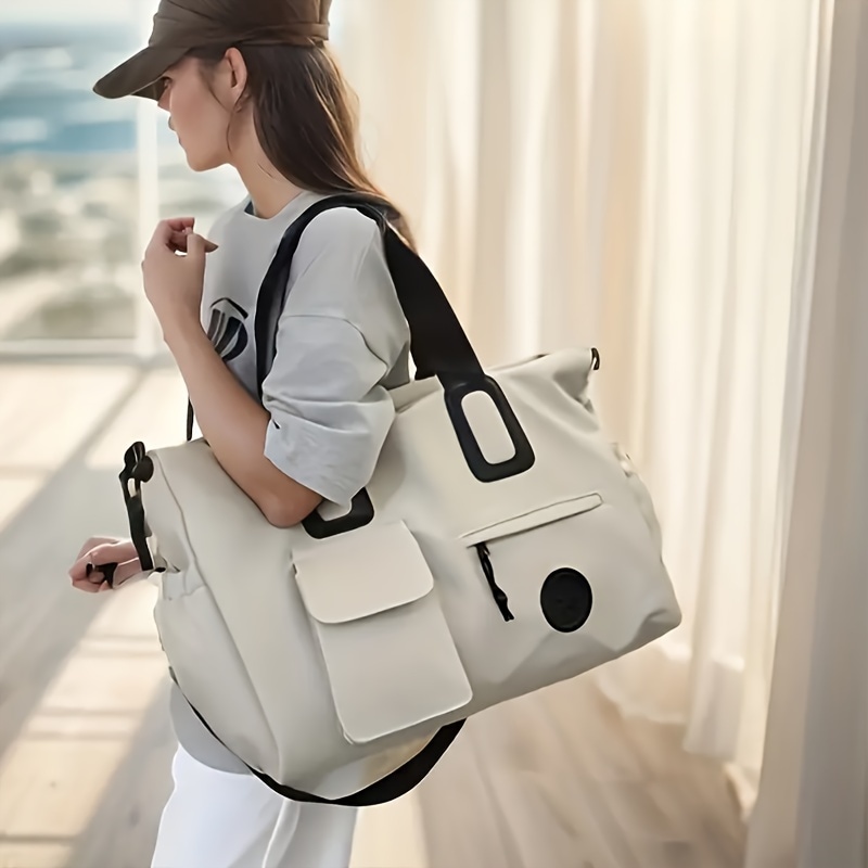 大容量旅行トートバッグ軽量肩掛け可能出張用