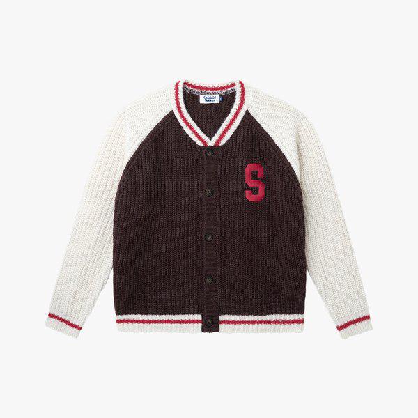 WOMEN VARSITY KNIT CARDIGAN BRON (PO3WJ24W731)