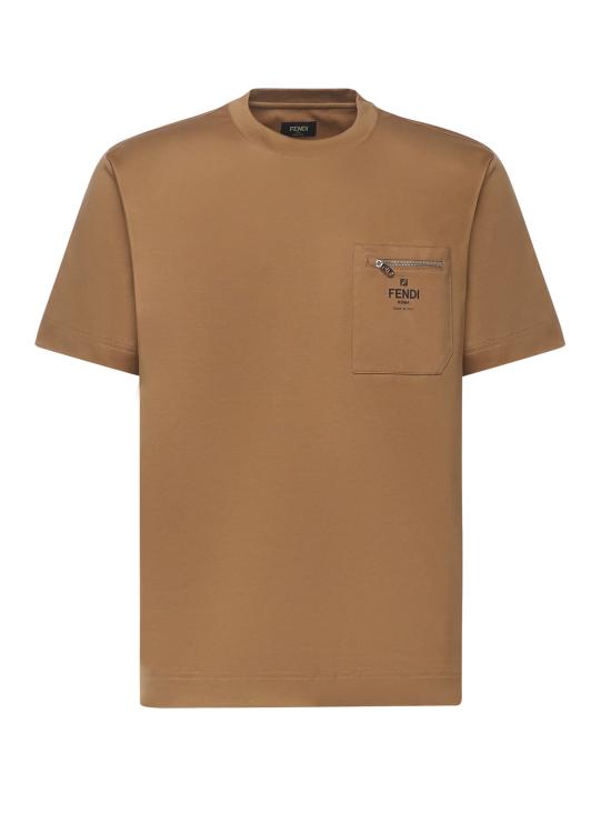 FENDI Men T-Shirts FY0936 ARYRF0QU5 Brown
