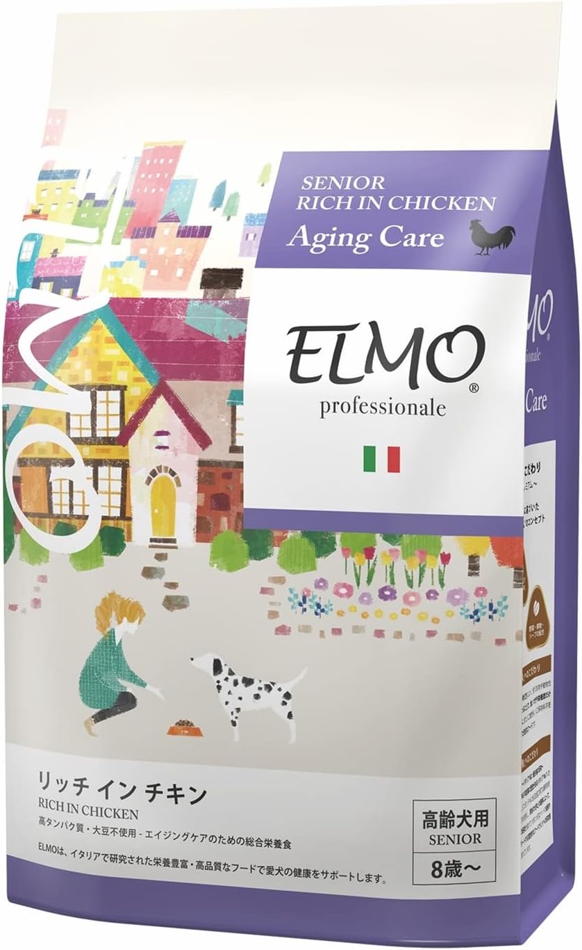 ELMO エルモ 高齢犬用 シニア リッチ イン チキン 加齢による関節機能・健康維持に 8歳から (3kg)