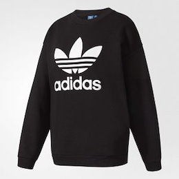 adidas originals trefoil infill crew sweatshirt