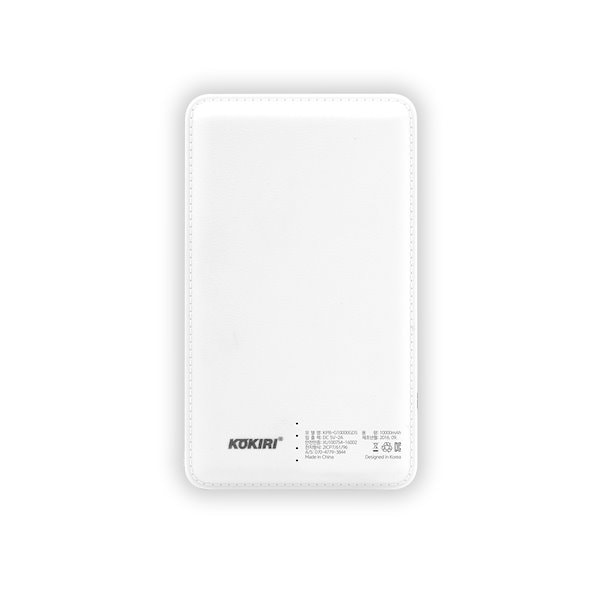 KOKIRI 10000mAh モバイルバッテリー ホワイト Qoo10] KOKIRI モバイルバッテリー 10000mAh T