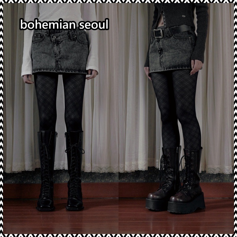 bohemian seoul CROSSOVER DENIM MINI SKIRT