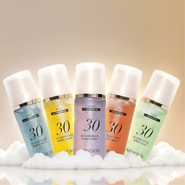 メノキン 30秒バブルパック 95ml 5種フルセット クイックバブルマスクパック ウォーターミラ(贈呈品なくなり次第贈呈終了)
