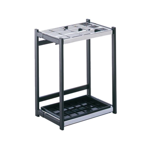 （まとめ）テラモト 折りたたみ式傘立 A型 12本用 UB-280-212-0 1台[x3セット]