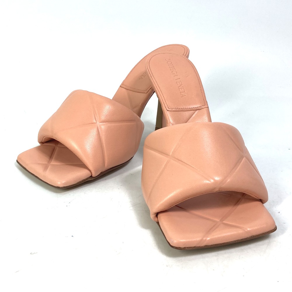 サンダル 639943 ラバーリド ミュール RUBBER LIDO 靴 ヒール イントレチャート レザー ピンク