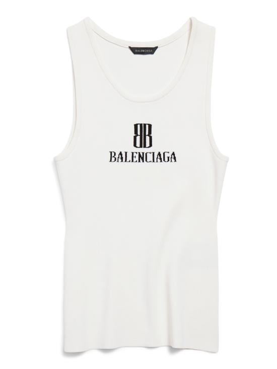 BALENCIAGA Women Tops 835500 T5231 9040 WHITE BLACK