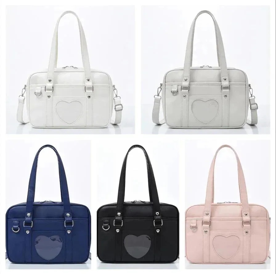 【20点セット】【送料無料】スクールバッグ 高校生 トートバッグ 合皮革スクバ 通学 中学生 おしゃれ レディース PUレザーかわいいおしゃれ