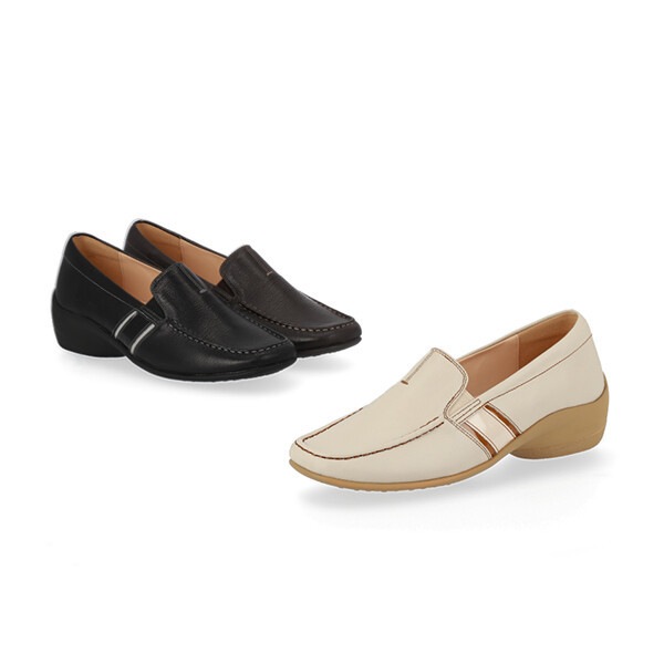 エルカント マツ レディース ヤギ革 軽量 ローファー LCWC66M14C