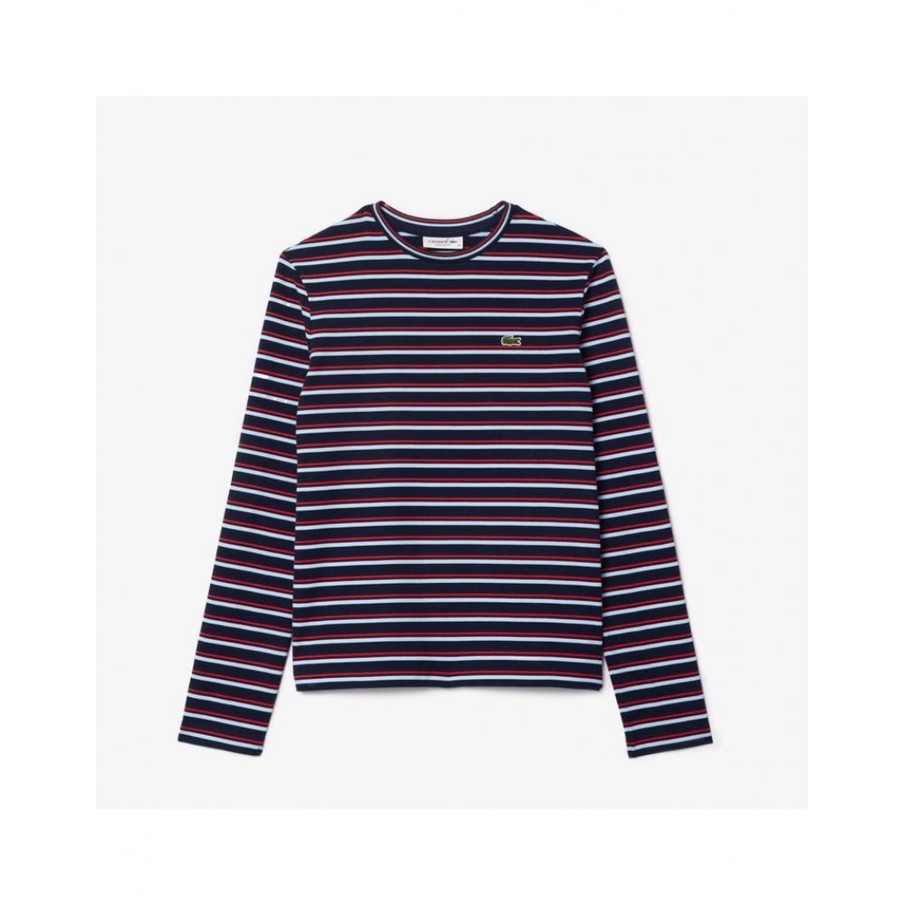 ラコステ女性用マルチストライプロングスリーブ T シャツ TF0354-55G FZI