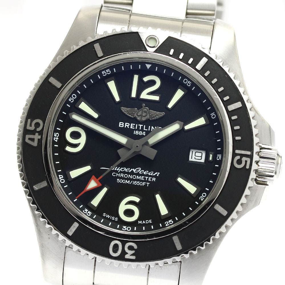 ブライトリング BREITLING A17366 スーパーオーシャン 42 デイト 自動巻き メンズ 箱・保証書付き_885371【中古】 219,800円