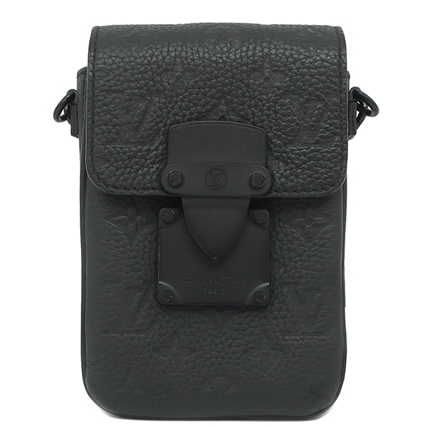 ルイヴィトン LOUIS VUITTON ショルダーバッグ Sロック ヴェルティカル ウェアラブル ウォレット トリヨンモノグラムレザー ノワール マットブラック金具 斜め掛け 黒 M81524 RF