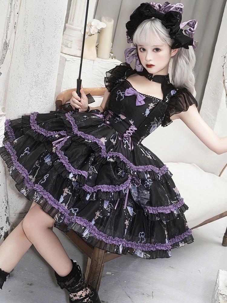 【激安本日限定】ロリータ ワンピースロリータ ハロウィン プリンセスドレス ゴシック クラシカル クール ロリータドレス