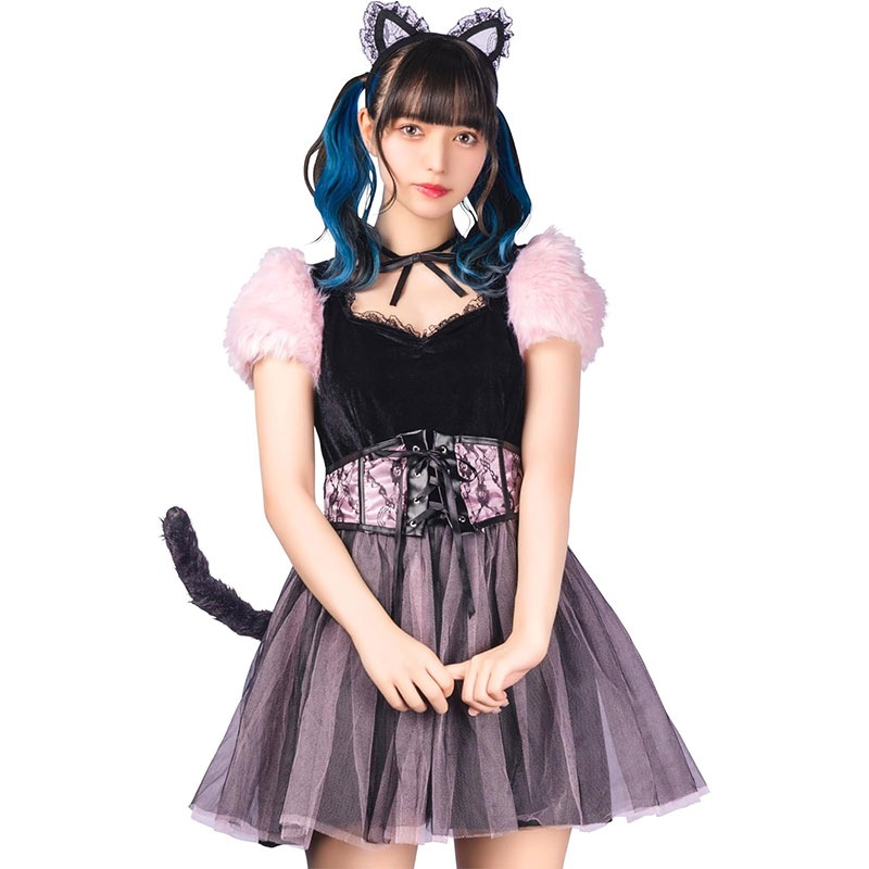 コスプレ ねこ コケティッシュガーリー ストロベリーキャット レディース フリーサイズ ピンク[coquettish-c]