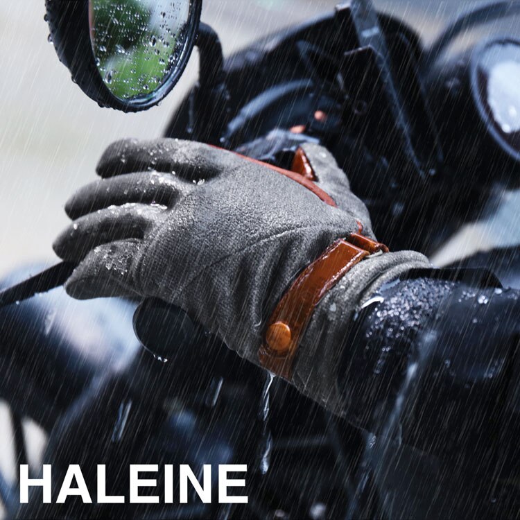 ダウンファブリックオイルレザーメンズ手袋グローブ防風防水