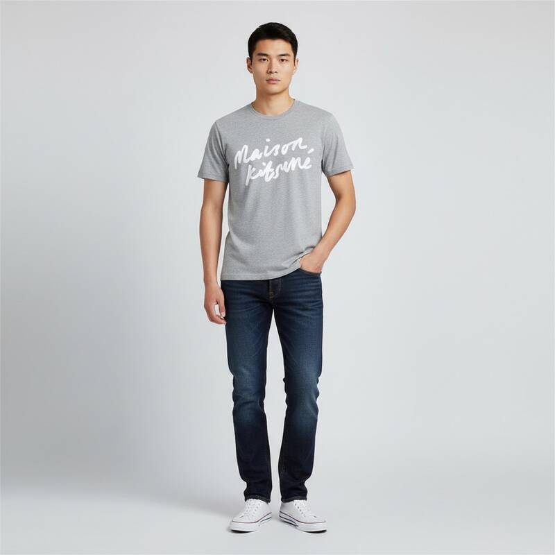 メゾン・キツネ ハンドライティング クラシック 半袖Tシャツ AW00104KJ0005 GRM