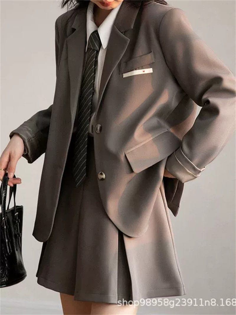 ブレザー スーツ 2点セット レディース リクルートスーツ 制服 セレモニースーツ 卒園式 学院風 通勤1