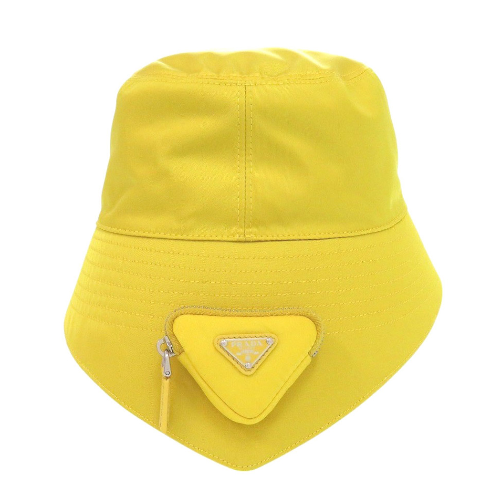新品同様 Re Nylon バケットハット トライアングルプレート 2HC282 帽子/ポリアミド イエロー 1220【中古】 メンズ