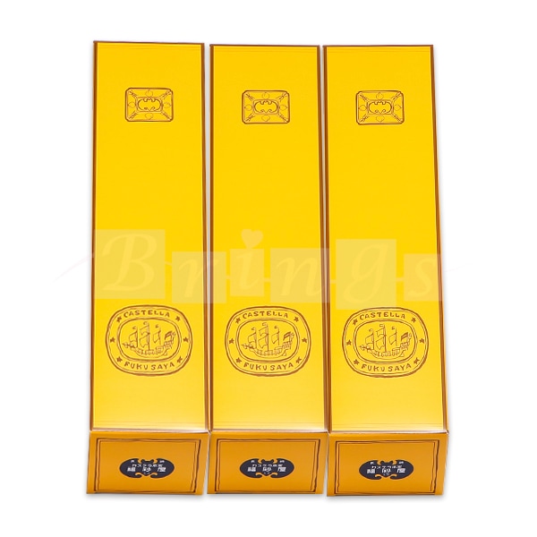 福砂屋 カステラ 小切れ0.6号 3本 専用おみやげ袋(ショッパー)付き