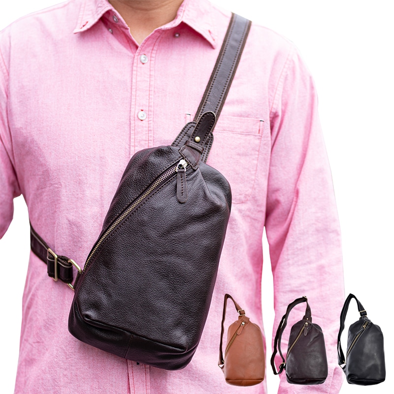 ボディーバッグ メンズ 本革 メンズ 斜め掛け ショルダーバッグ 小さめ レザー 革 牛革
