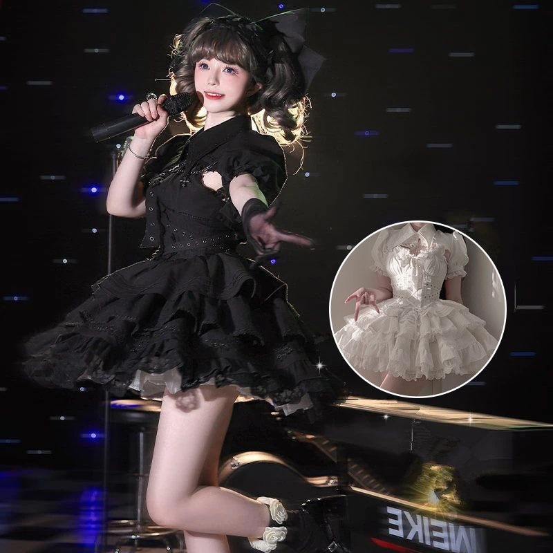 ロリータドレス ゴシック JSK エレガント 可愛い ドレス コントラクトクロス 編み上げ 綺麗 コスプレ お姫様 10,140円