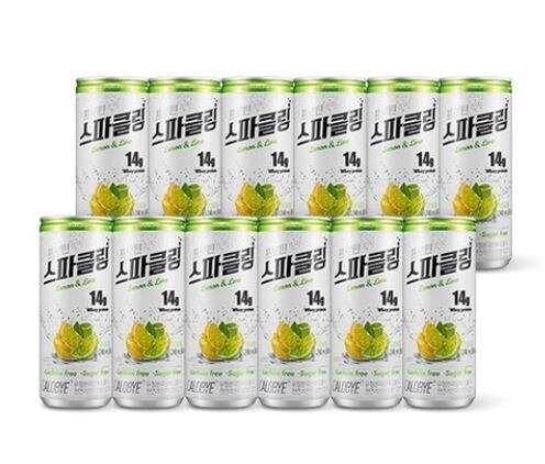 プロテインスパークリング砂糖不使用タンパク質サプリメントレモンライム240mlx12ea