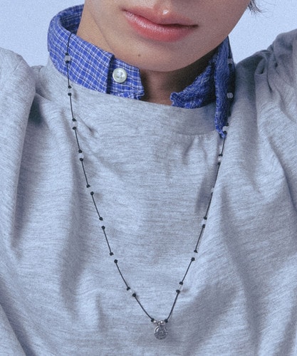 NFF stepping stone necklace black ステッピングストーンネックレス ブラック 韓国アクセサリー 正規品