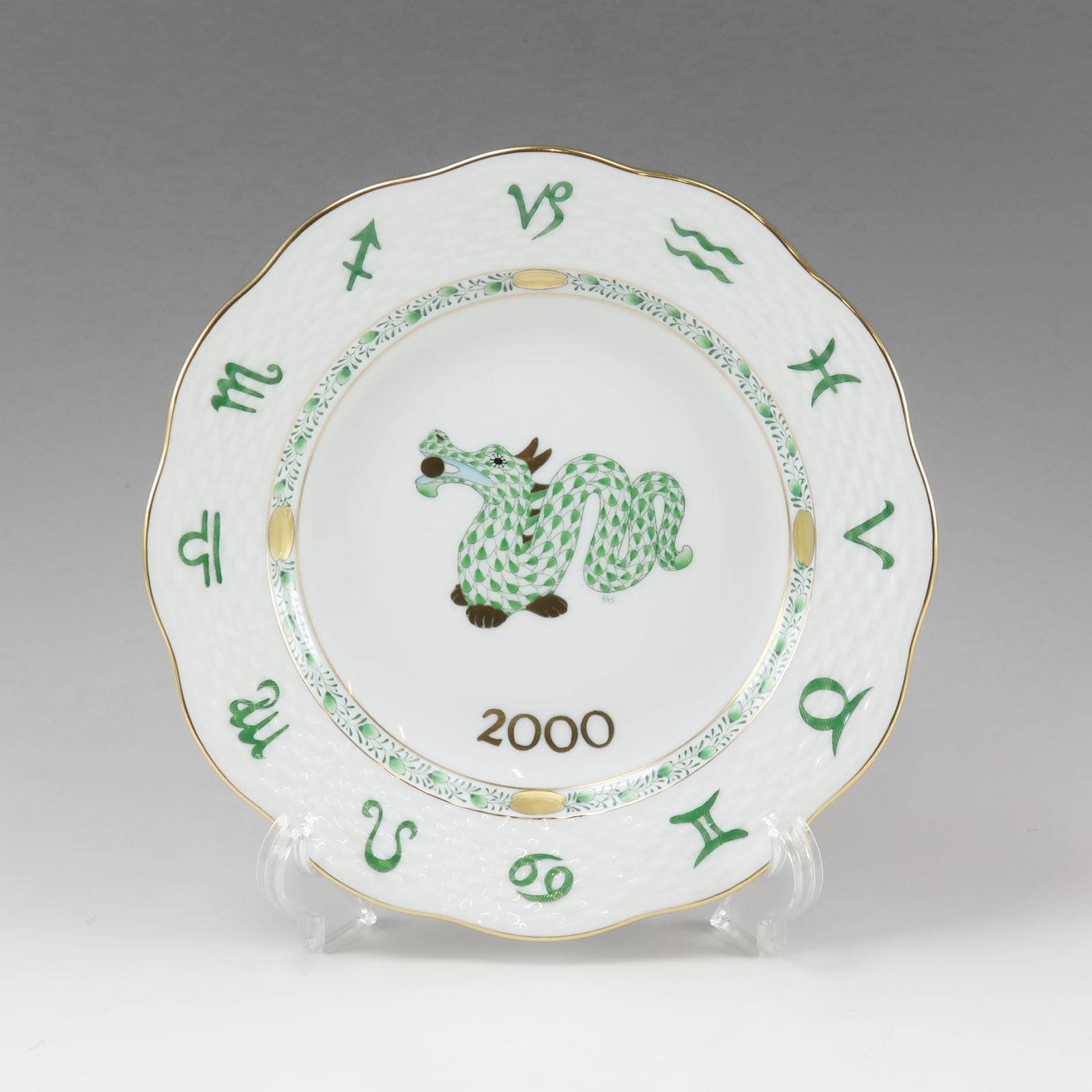 ZODIAC 干支 2000年 辰 イヤープレート オブジェ _ 中古品 A+ランク