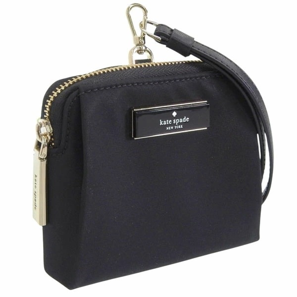 ケイトスペード カードケース パスケース コインケース 定期入れ 小銭入れ レディース アウトレット ナイロン ブラック ネックストラップ カーター ランヤード carter ksnyl card c