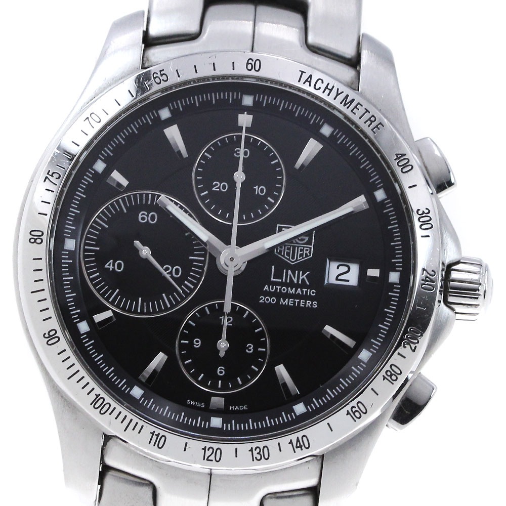 タグホイヤー TAG HEUER CJF2110A.BA0576 リンク クロノグラフ デイト 自動巻き メンズ 保証書付き_864739【中古】