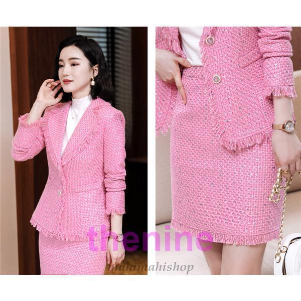 入学式 服装 ママ スーツ 母 2点セット ジャケット スカート ひざ丈 セレモニースーツ レディース 卒業式 入園式 おしゃれ フォーマルスーツ