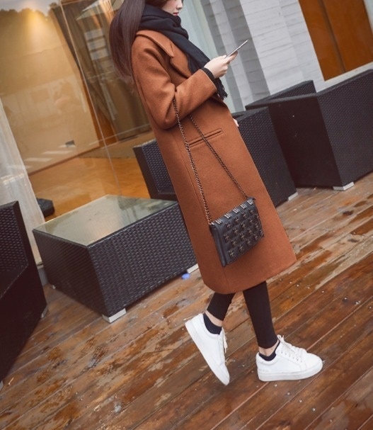 5192.美シルエットロングチェスターコート（テラコッタ）2019 春夏 sale アウター ジャケット 美ライン おしゃれ きれいめ ウール オフィス ビジネス お出かけ パーティー 女子会 普段使