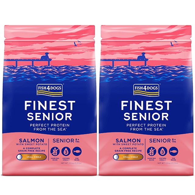 フィッシュ4 ドッグ サーモン シニア 小粒 1.5kg 2個セット