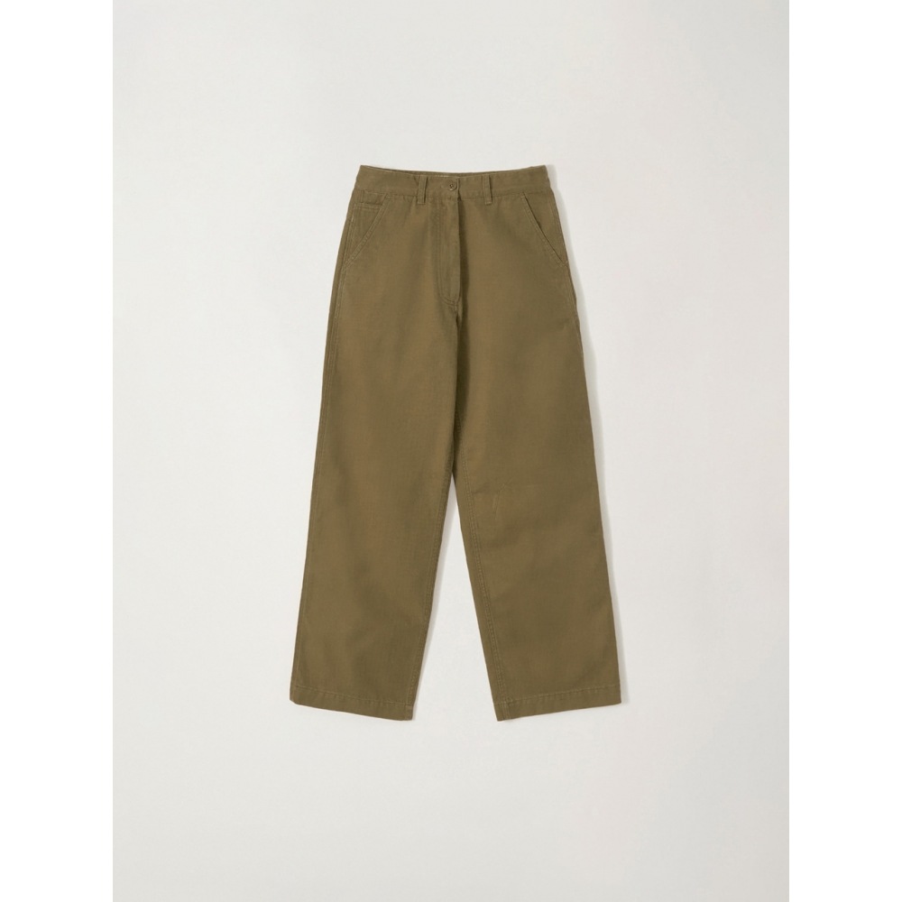 何も書かれていないパーンコットンワークパンツ (カーキ)