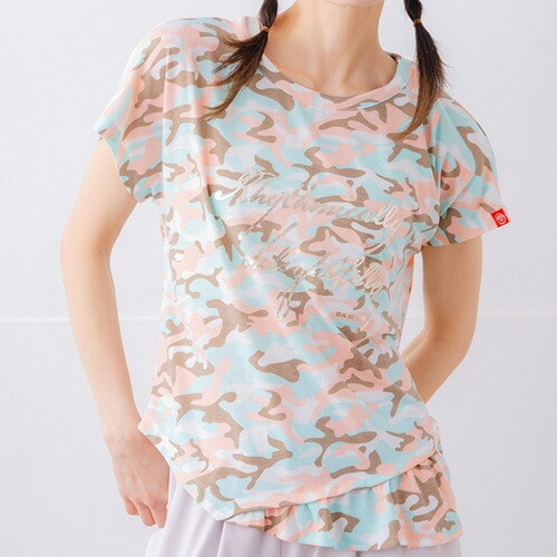 ソフト迷彩Tシャツ 半袖 フィットネス ウィメンズ 1534-1459-PNK