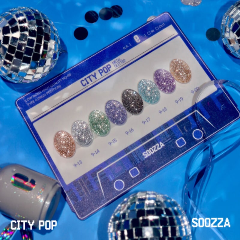 SOOZZA GEL / NO.9 CITY POP GLITTER GEL 8 SET / NAIL