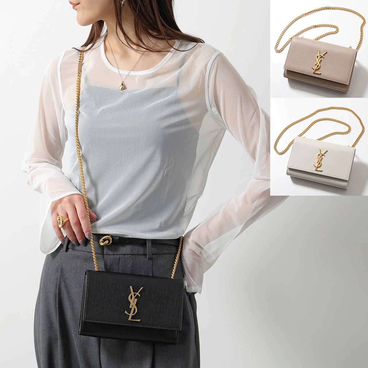 SAINT LAURENT サンローラン ショルダーバッグ KATE S ケイト スモール 469390 BOW01 BOW0J レディース カサンドラロゴ 鞄 カラー3色 469390BOW0J10