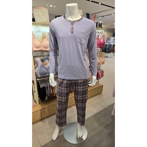 先染め起毛チェック柄メンズ室内着セット EZ2950EZ2950P