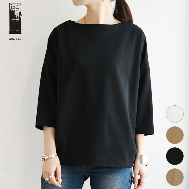 コクーン ゆったり シンプル 今週の割引は 25% オフです無地 ビッグT ビッグシルエット オーバーサイズ Tシャツ ボートネック