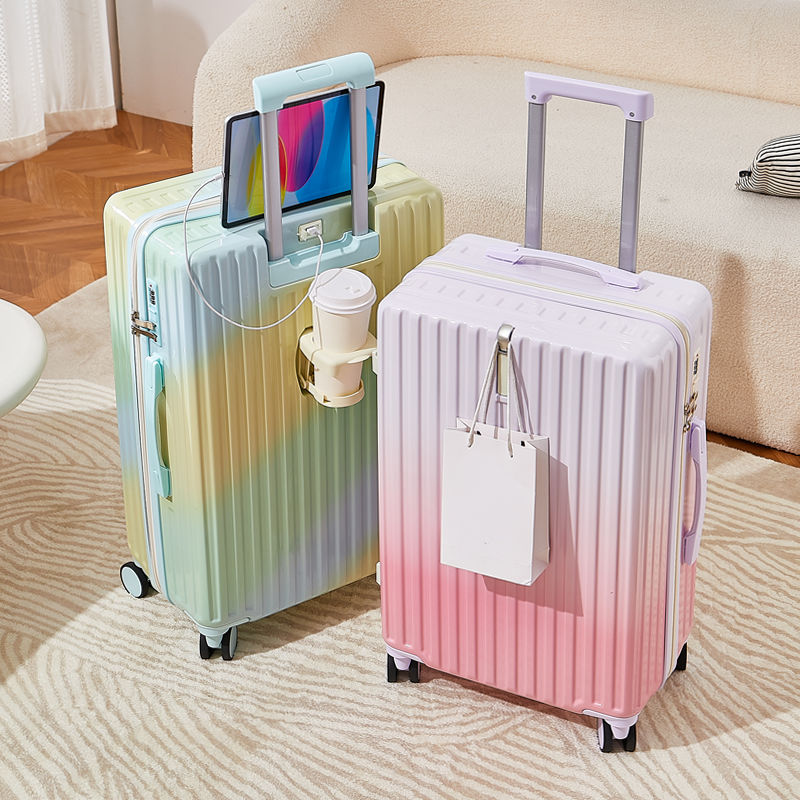新品の初発/底値スーツケースの女性20インチの搭乗ケースの高顔値日韓グラデーションカラーのスーツケースの26インチの学生の暗号箱の旅行箱