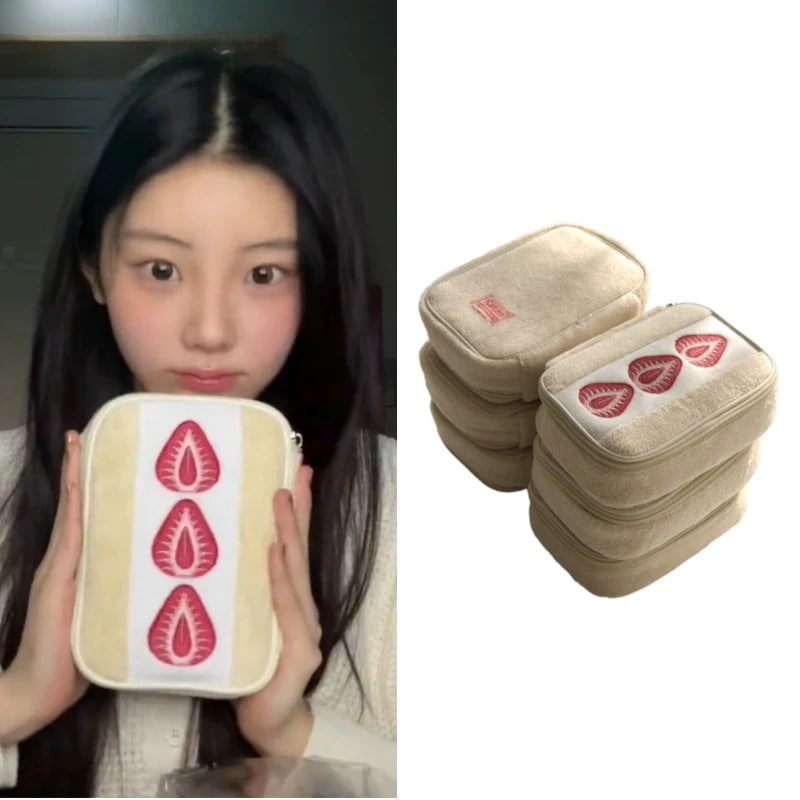 Qoo10] ILLIT ウォンヒ愛用 いちごポーチ