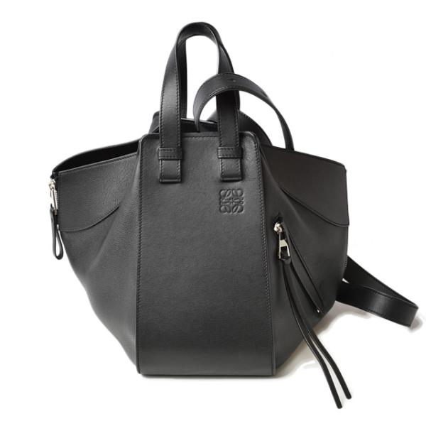 ハンドバッグ/ショルダーバッグ 3way ハンモック スモール HAMMOCK SMALL LOEWE バッグ アナグラム レザー ブラック