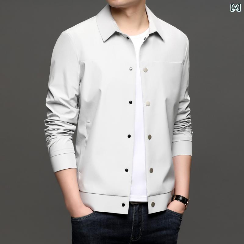 メンズ ファッション ワークジャケット 春秋 通気性 快適 ビジネス カジュアル トップス ジャケット