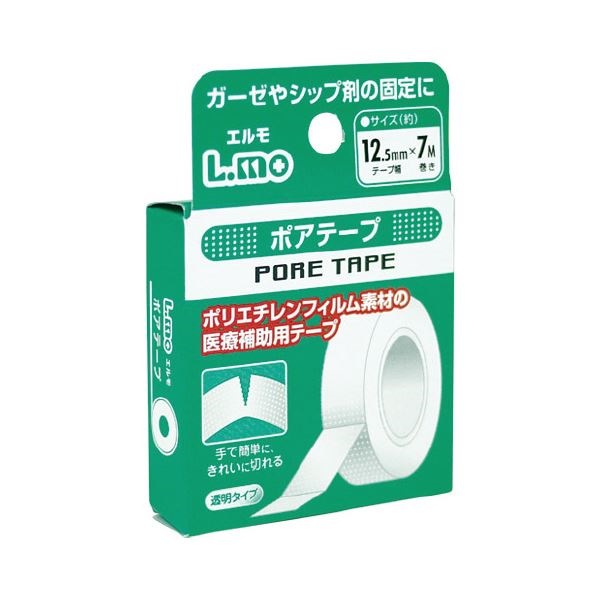 （まとめ）エルモ ポアテープ 1.25cmx7m[x30セット]