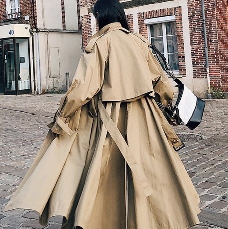 アウター コート トレンチコート ロング丈 長袖 襟付き フレア デザイン ギャザー 美ライン ベルト ウエストマーク 天然素材 カラバリ スタイルアップ ドラマチック リラックス かわいい