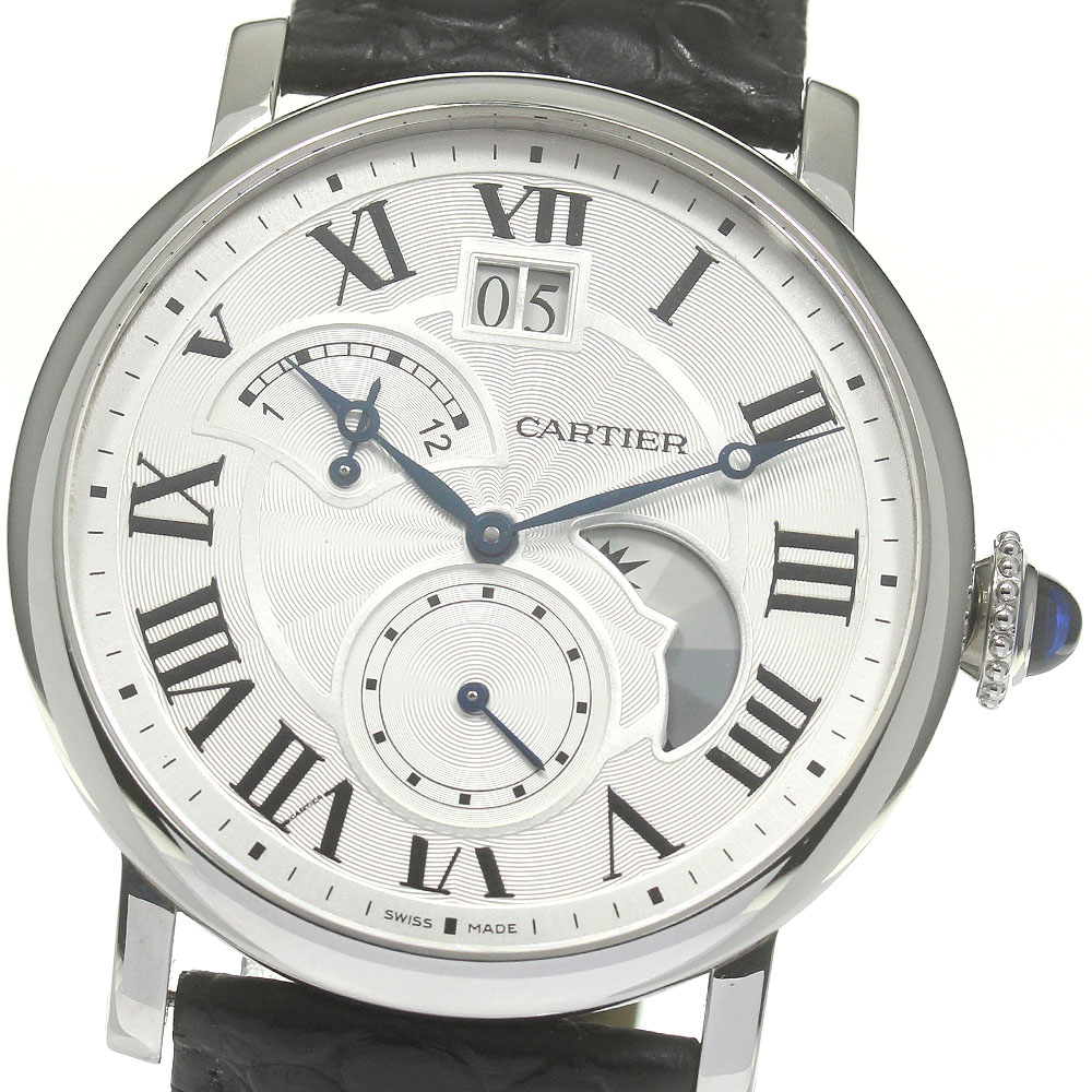 カルティエ CARTIER W1556368 ロトンド ドゥ カルティエ グランドデイト レトログラード 自動巻き メンズ _816734【中古】