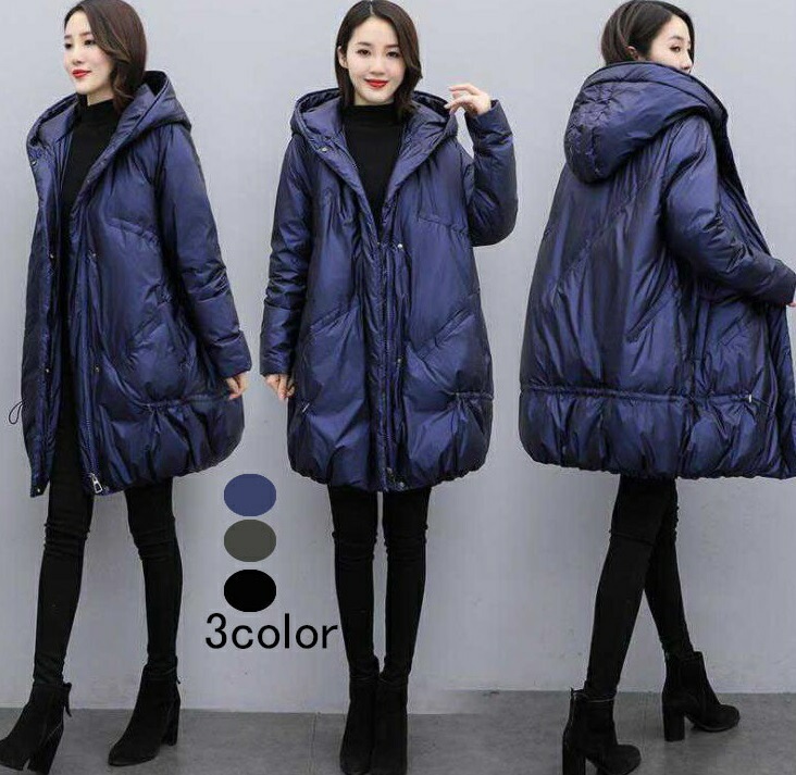 ダウンジャケット レディース ダウンコート ロング丈コート 冬服 防風 防寒着 暖かい オシャレ 長袖アウター 大きいサイズ フード付き 上品 30代 40代 スプリングコー 20代