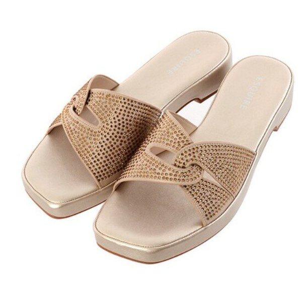 女性靴 軽量スリッパ EQDMSD885_IC