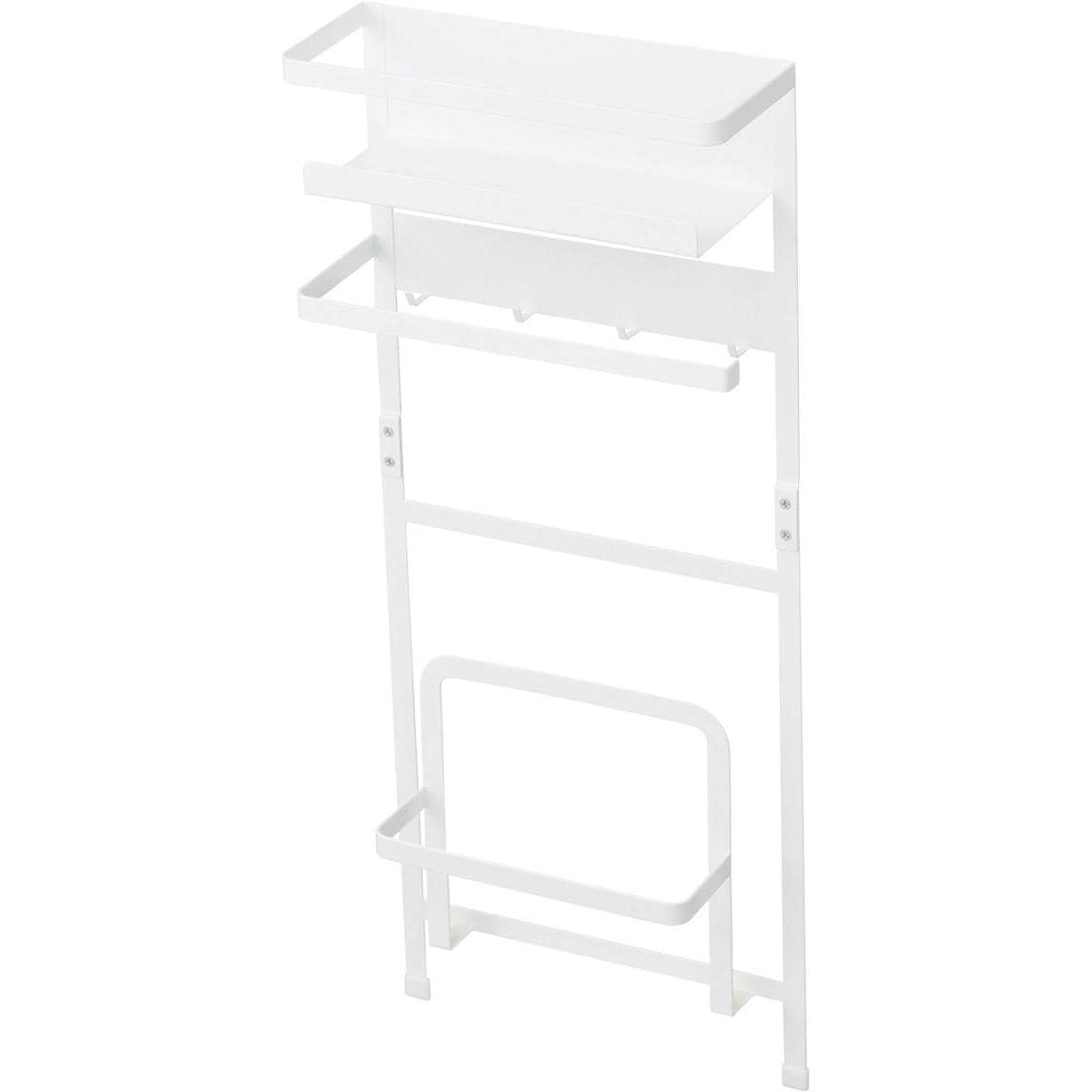 山崎実業 収納ラック 洗濯機横 マグネット 収納ラック プレート ホワイト 3309